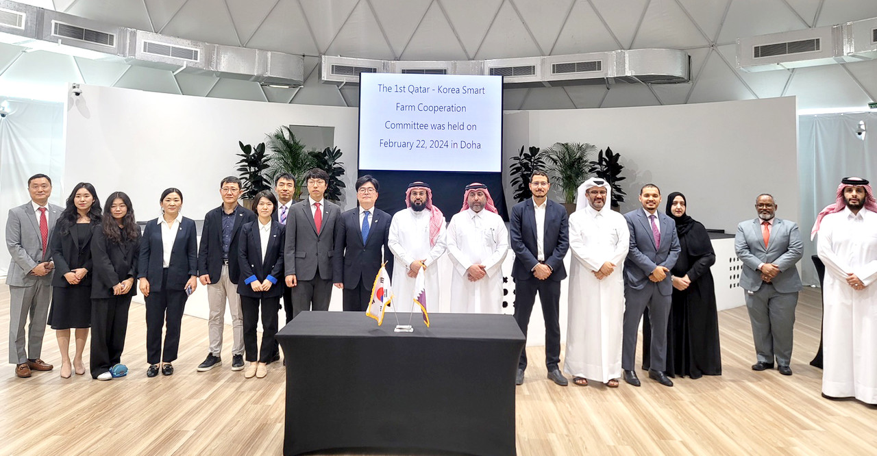 이상만 농식품혁신정책관이 2월 22일 카타르 도하에서 개최된 ‘제1차 한·카타르 스마트팜협력위원회’에 우리 측 수석대표로 참석했다.