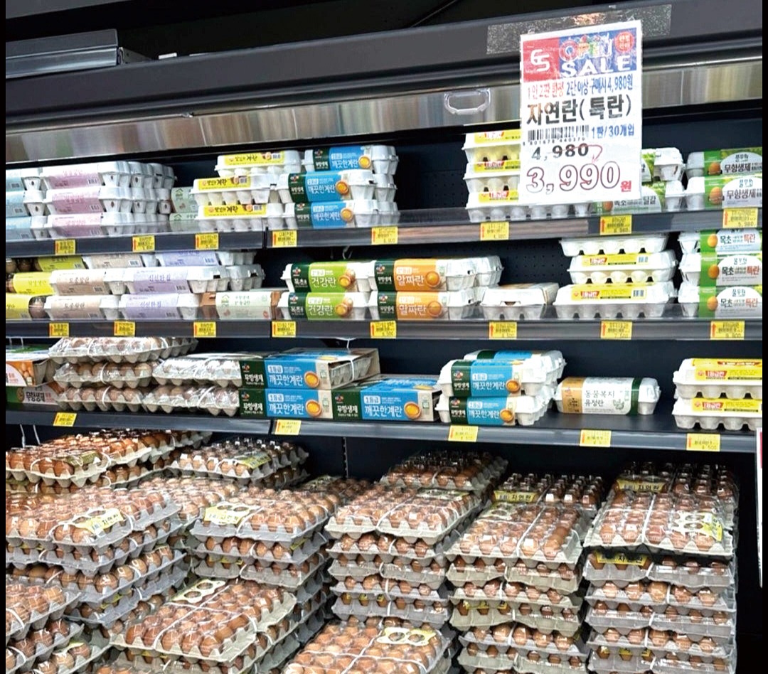 계란이 미끼상품으로 판매되고 있는 모습.