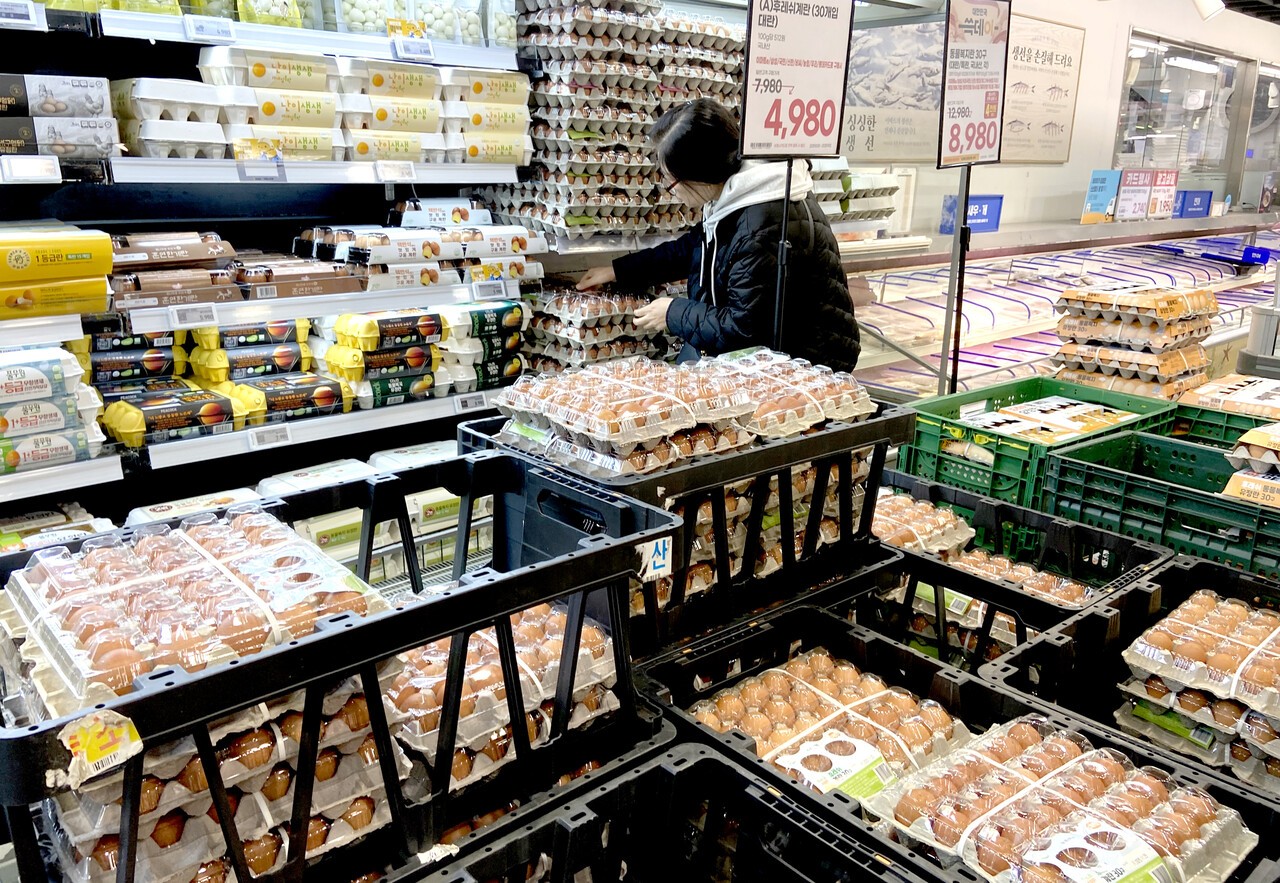 산란계협회가 계란가격 담합 혐의를 받고 있다. 사진은 한 대형마트에서 계란을 할인 판매하는 모습.